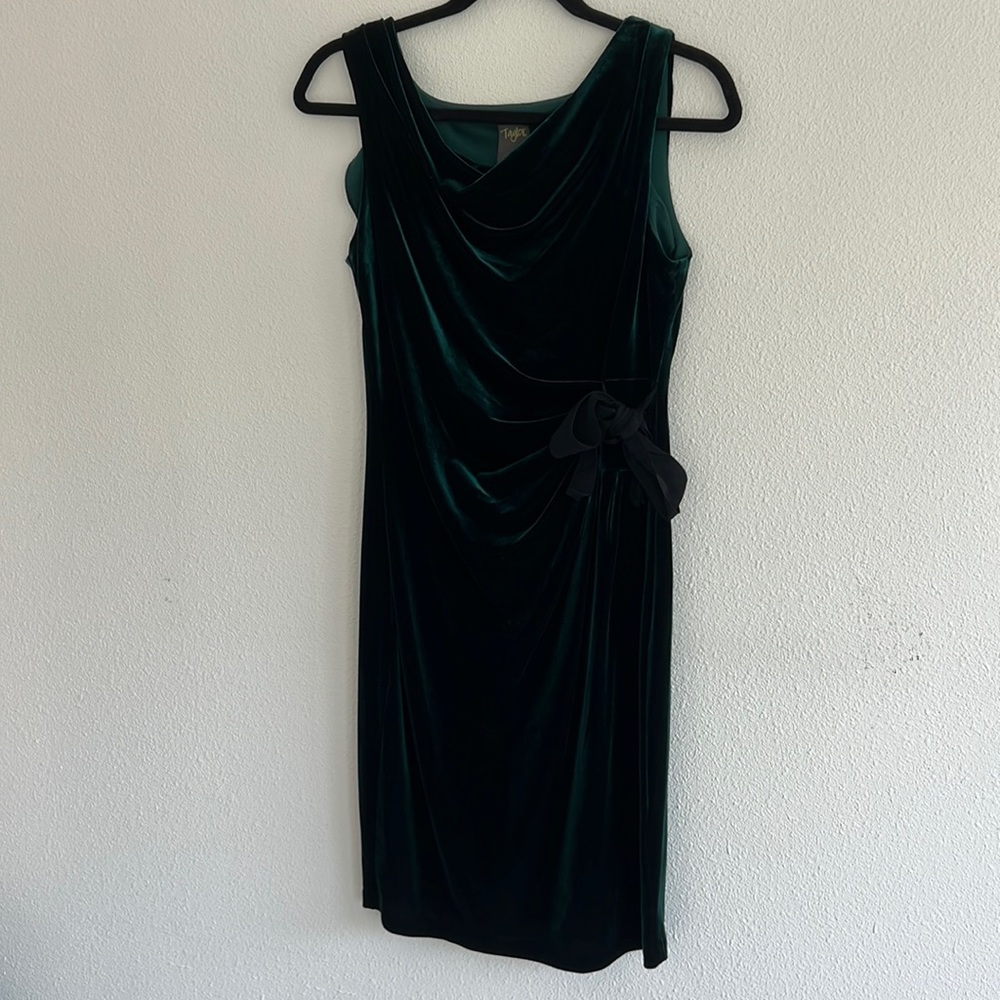 Perfect Holiday Green Velvet Dress